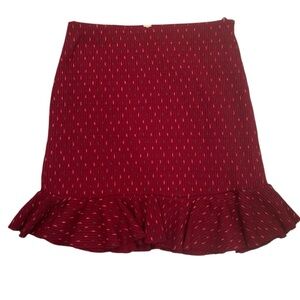 Free People Set the Mood Ruffle Skirt Flare Hem Sx S